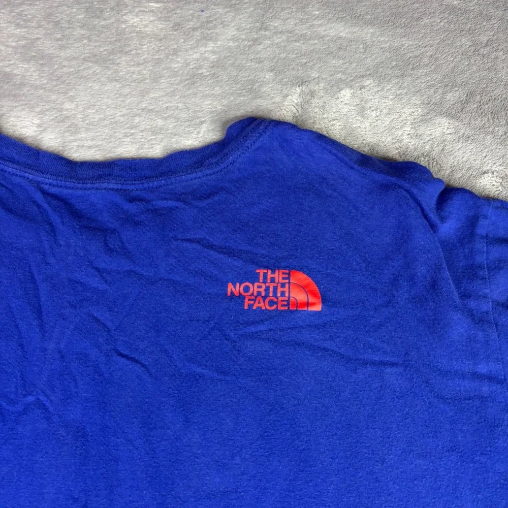 The North Face T-Shirt Men XL Blue Graphic Logo Short Sleeve Cotton Tee